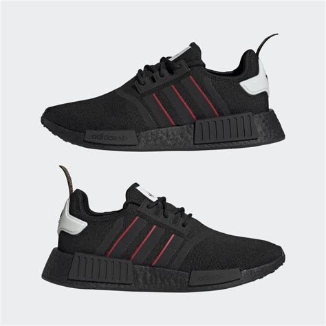 adidas nmd r1 schwarz mit weissen streifen|Adidas NMD r1 men's.